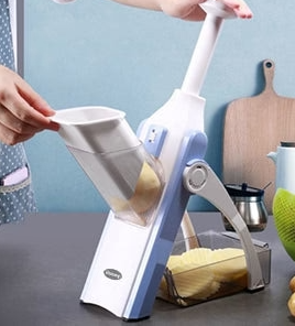 Manual Hand-Press Vegetable and Cheese Slicer